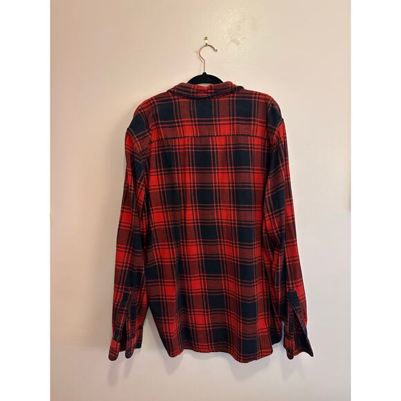 Urban Pipeline Buffalo Plaid Red Flannel Long Sleeve Shirt Men's XL - Picture 9 of 9